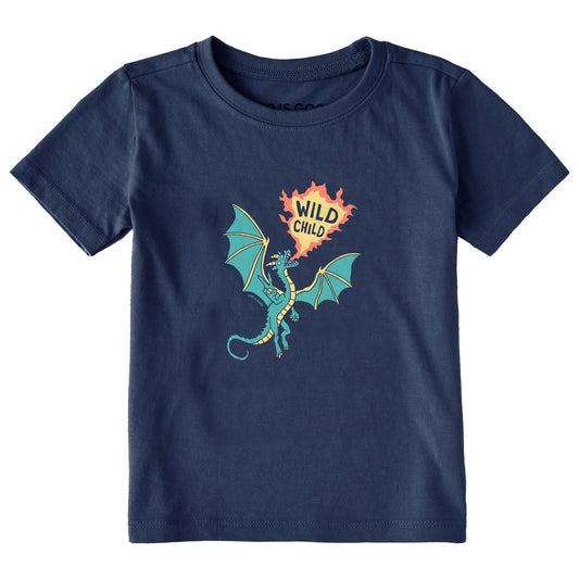 Toddler Wild Child Dragon Short Sleeve Crusher Tee