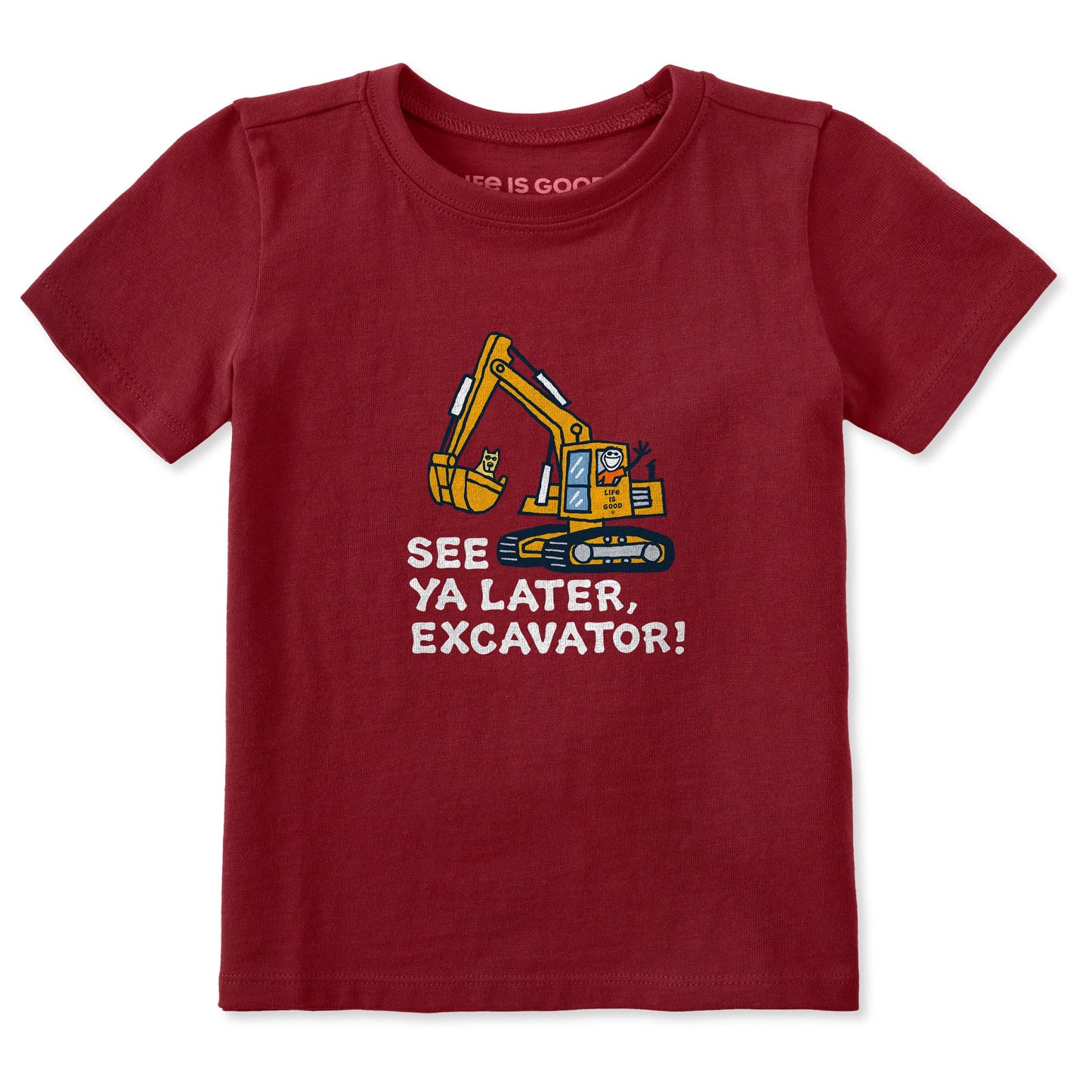 Toddler Jake and Rocket Excavator Short Sleeve Toddler Crusher Tee
