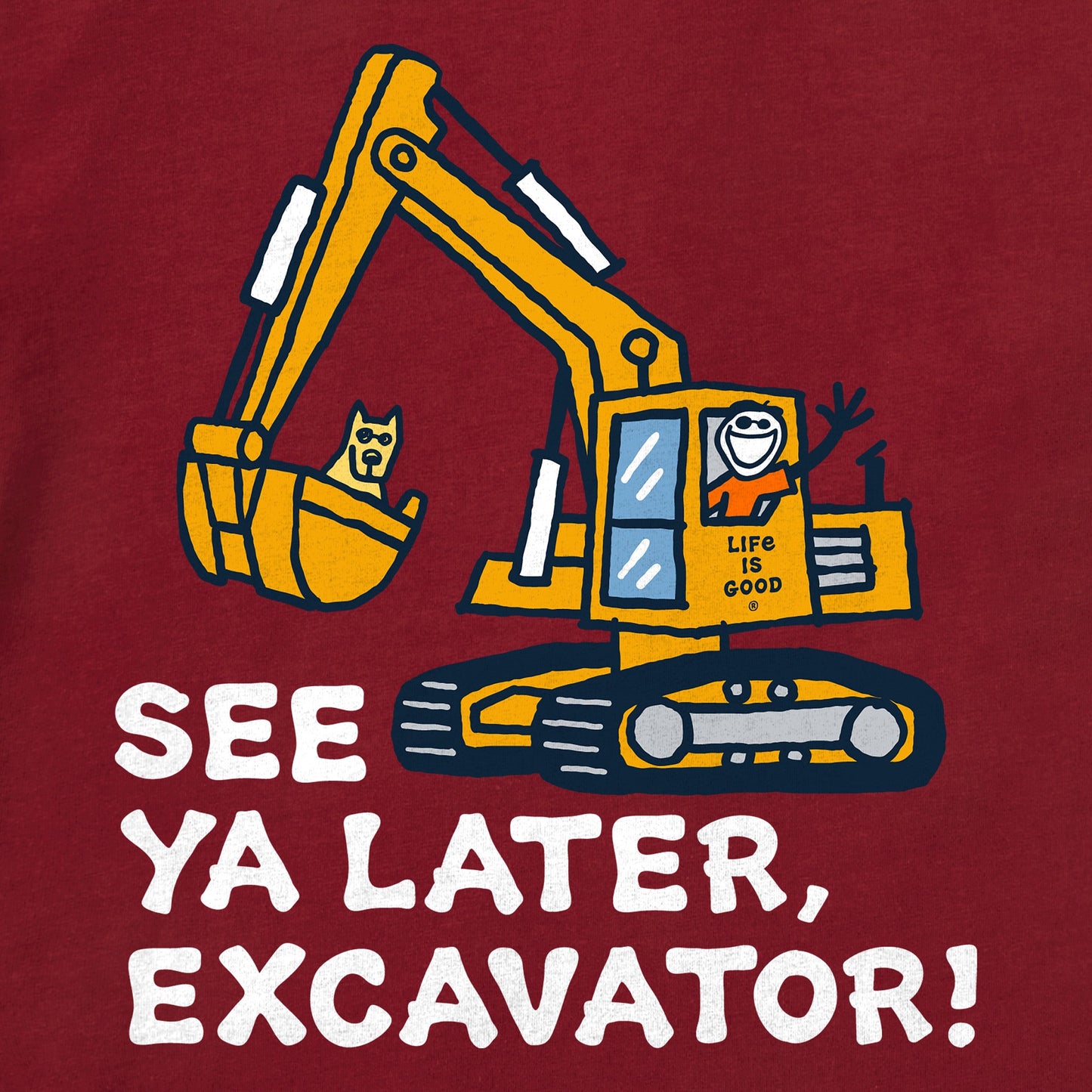 Toddler Jake and Rocket Excavator Short Sleeve Toddler Crusher Tee