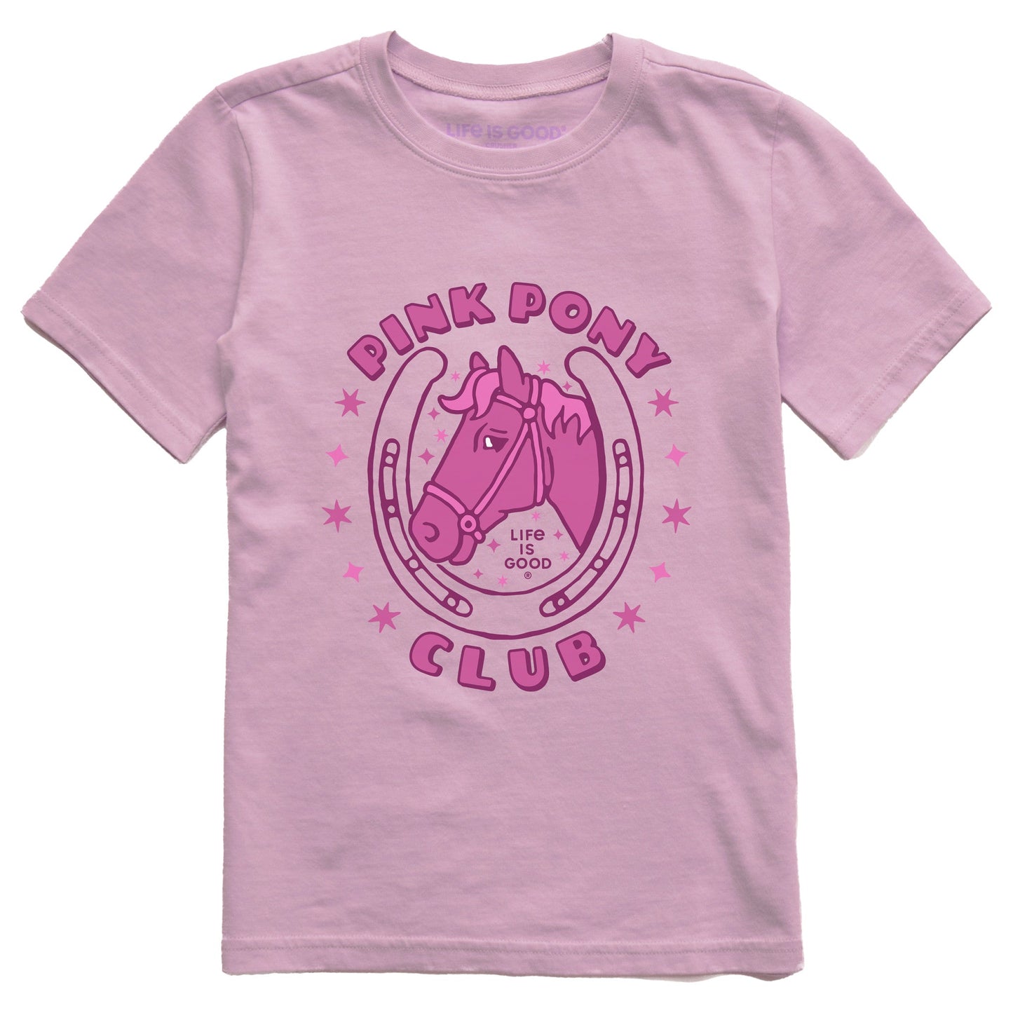 Kids Pink Pony Club Short Sleeve Crusher Tee