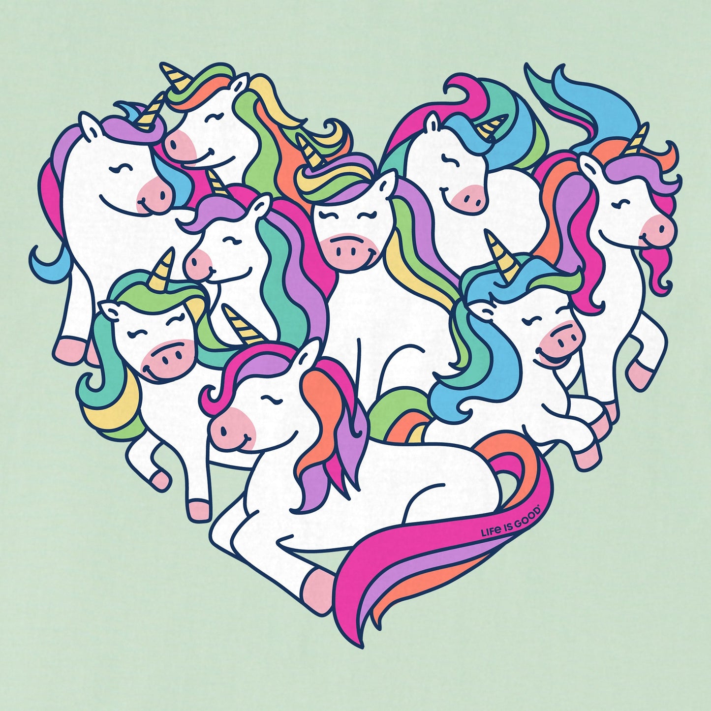 Kids Heart Of Unicorns Short Sleeve Crusher Tee