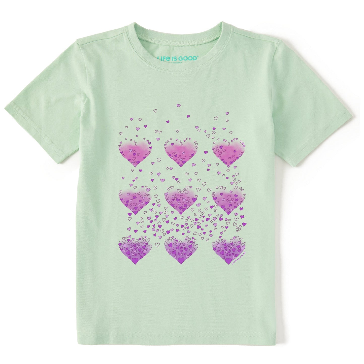 Kids Heart of Hearts Grid Short Sleeve Crusher Tee