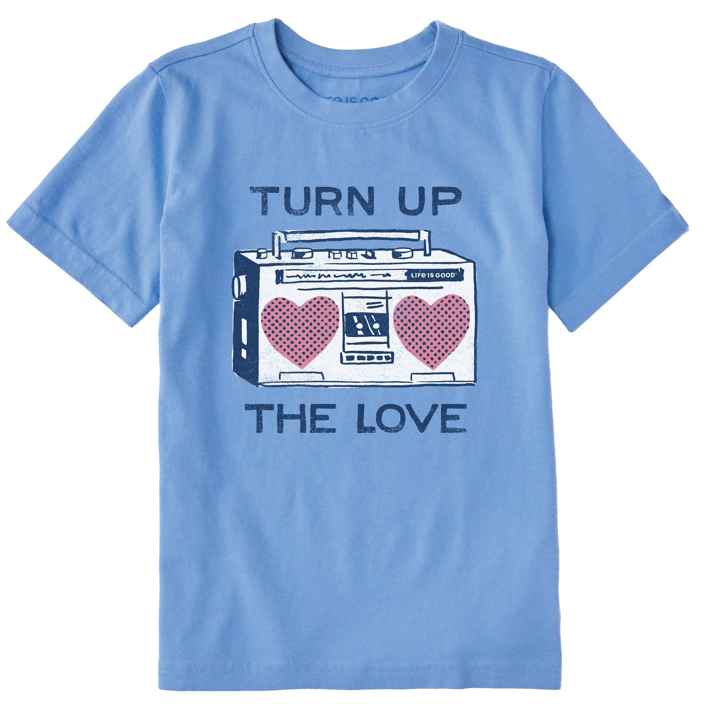 Kids Turn Up the Love Stereo Short Sleeve Crusher Tee
