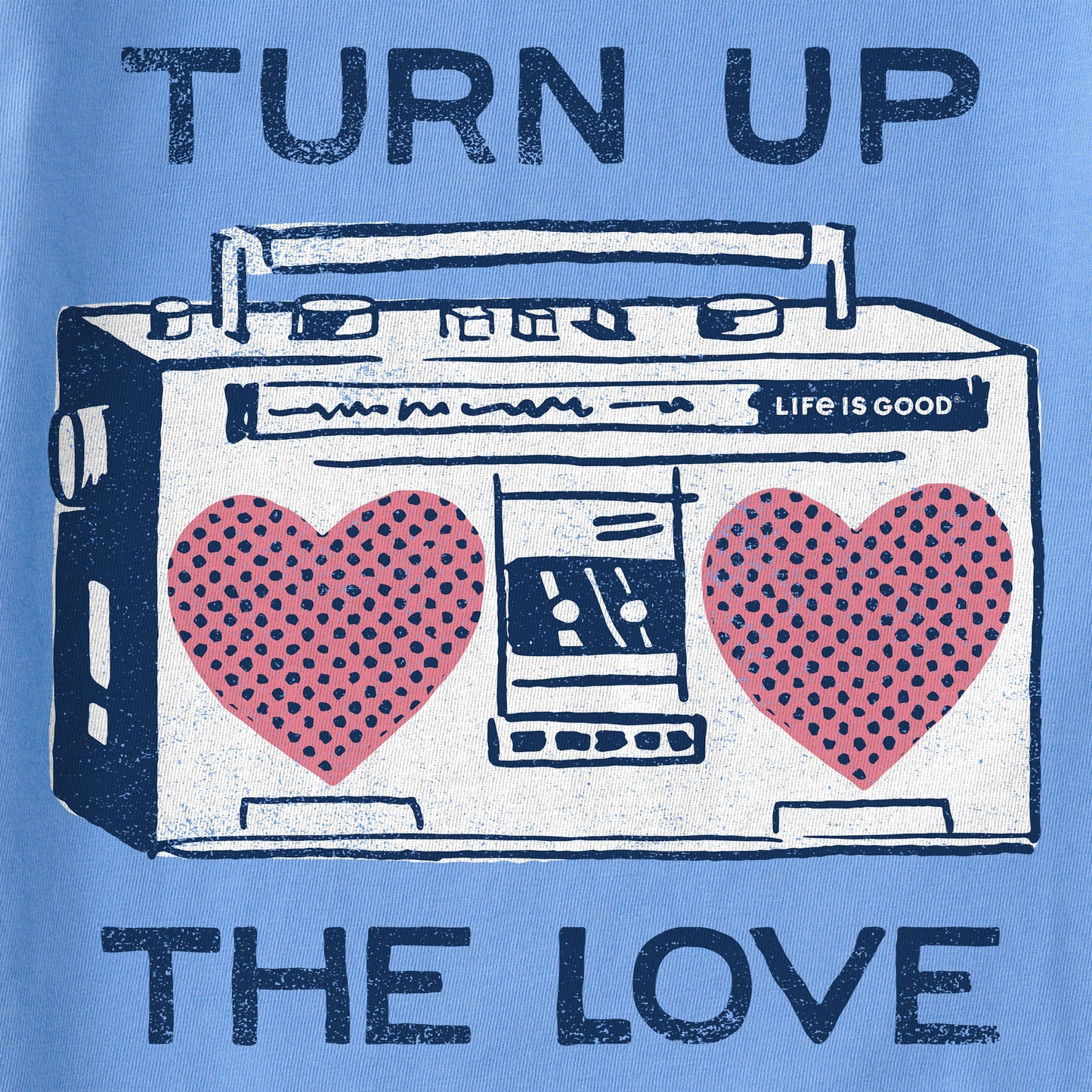Kids Turn Up the Love Stereo Short Sleeve Crusher Tee