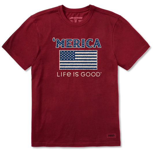 Men's Merica Flag Short Sleeve Crusher Tee