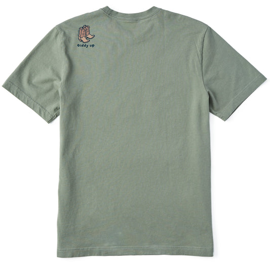 Men's Giddy Up Little Boots Short Sleeve Crusher Tee