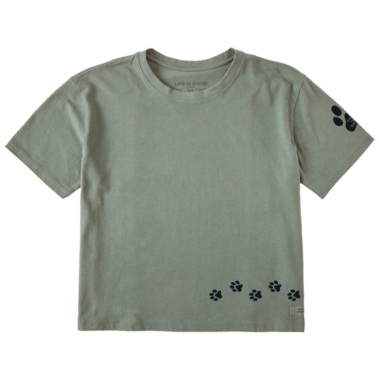 Women's Walking Paws Short Sleeve Crusher Boxy Tee
