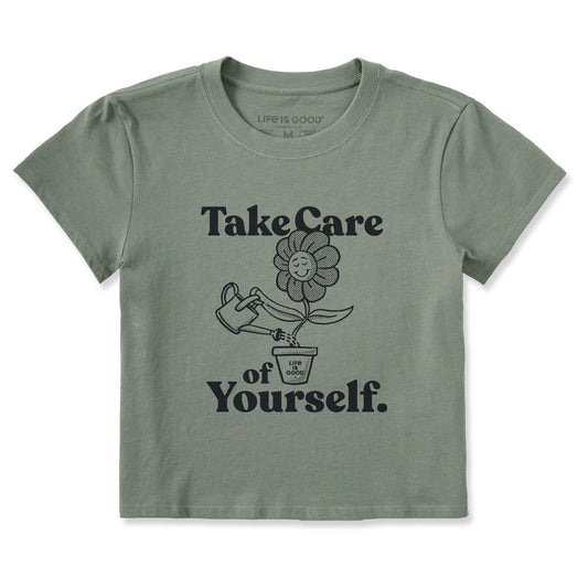 Women's Take Care of Yourself Flower Crusher-LITE Shrunken Tee