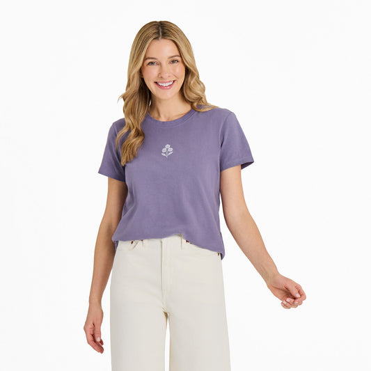 Women's Three Little Daisies Short Sleeve Crusher Tee