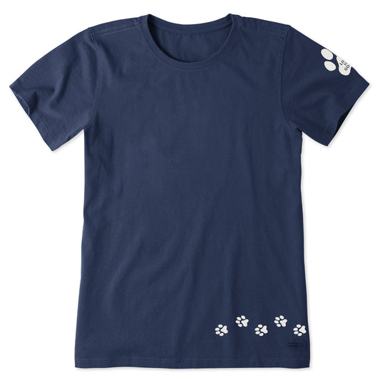Women's Walking Paws Short Sleeve Crusher Tee