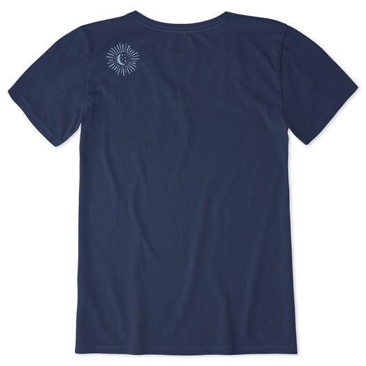 Women's Shine On Little Moon Short Sleeve Crusher Tee