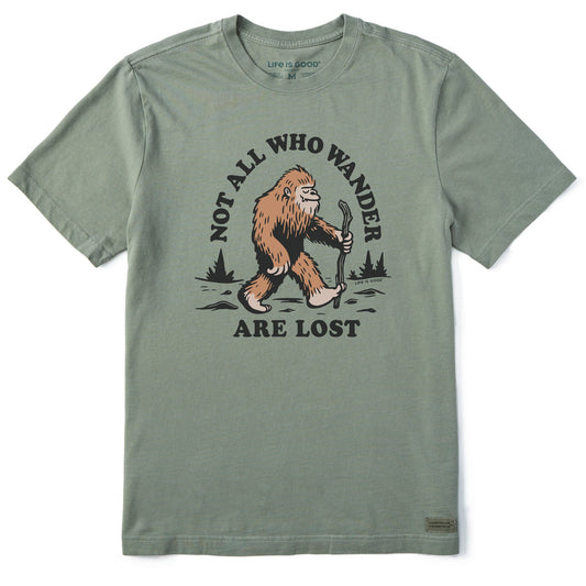 Men's Not All Who Wander Are Lost Bigfoot Short Sleeve Tee