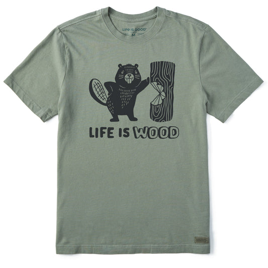 Men's Life is Wood Beaver Short Sleeve Tee