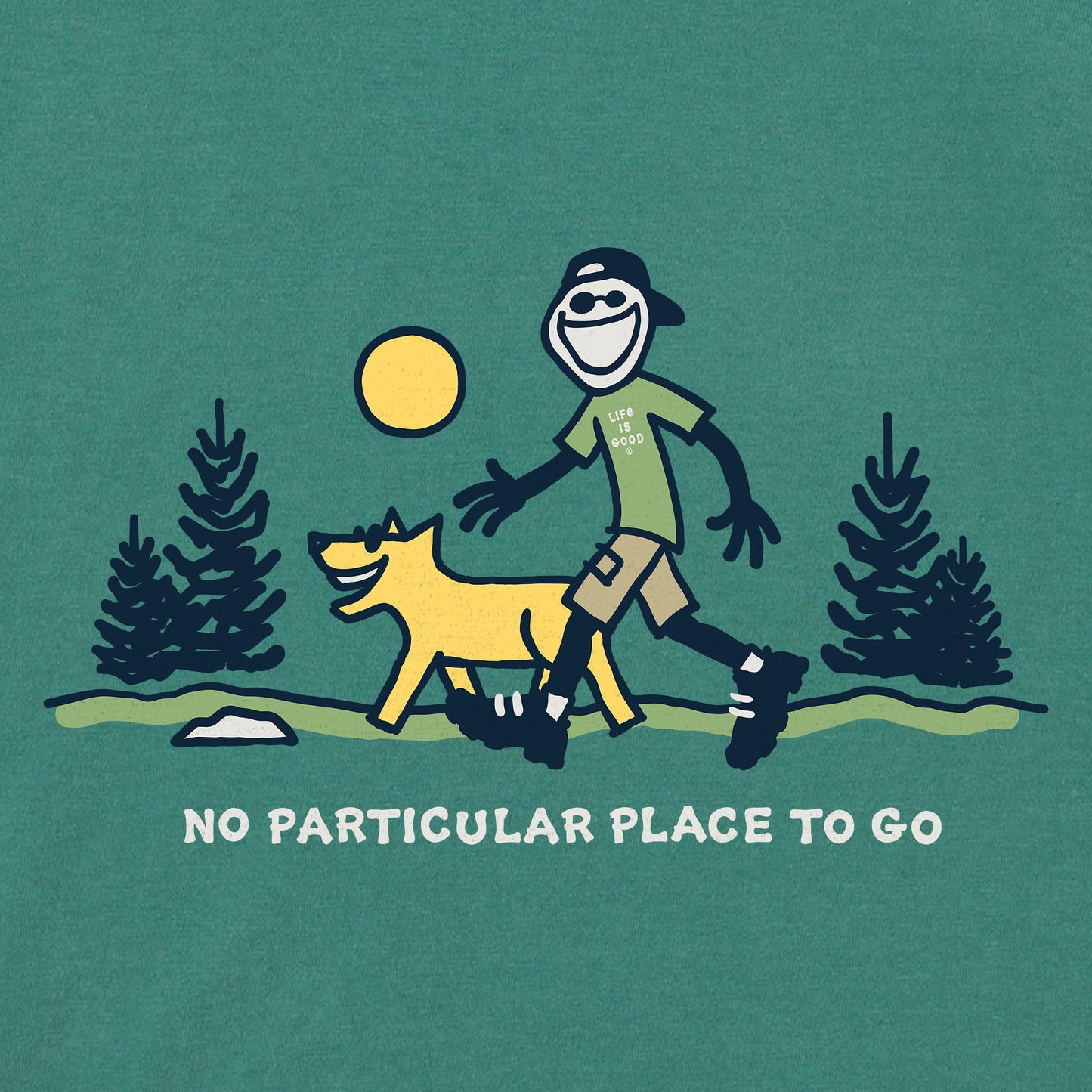 Men's No Particular Place To Go Short Sleeve Crusher Tee