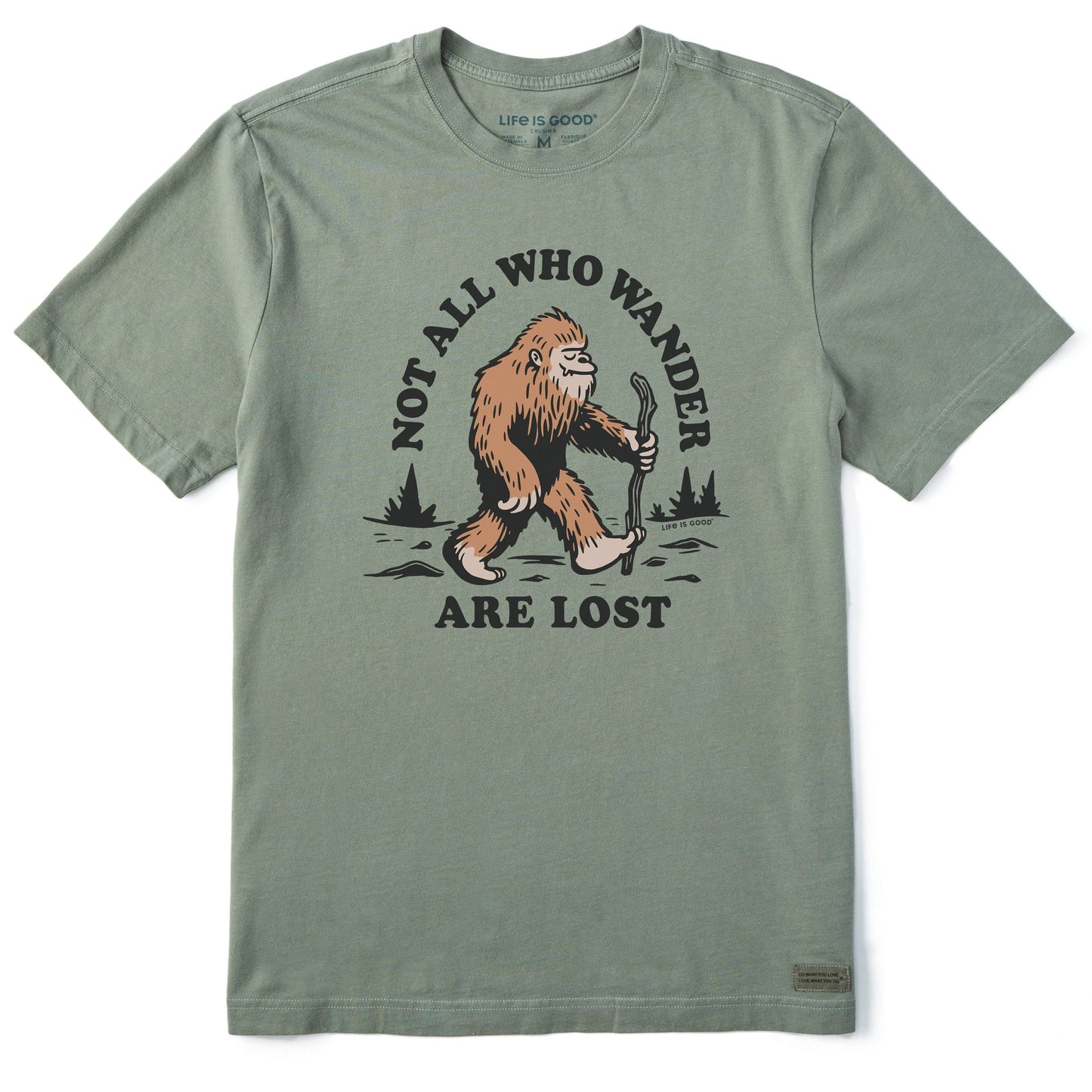 Men's Not All Who Wander Are Lost Bigfoot Short Sleeve Tee