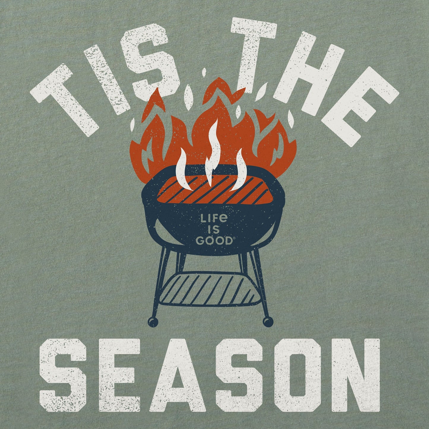 Men's Tis the Grilling Season Short Sleeve Crusher-LITE Slim Fit Tee