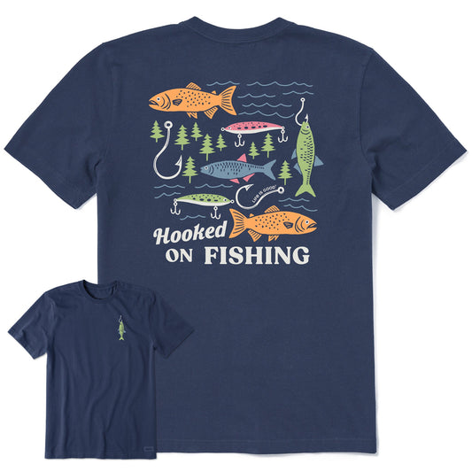 Men's Hooked on Fishing Short Sleeve Tee