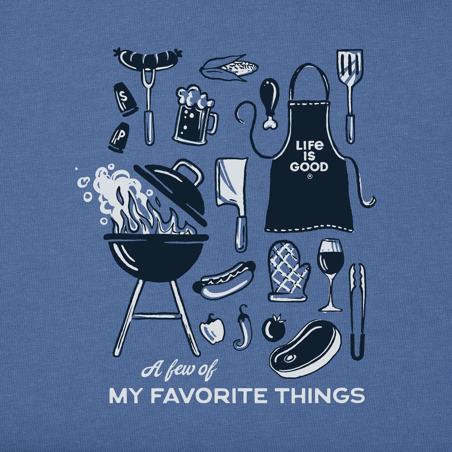 Men's A Few of My Favorite Grill Things Short Sleeve Crusher Tee