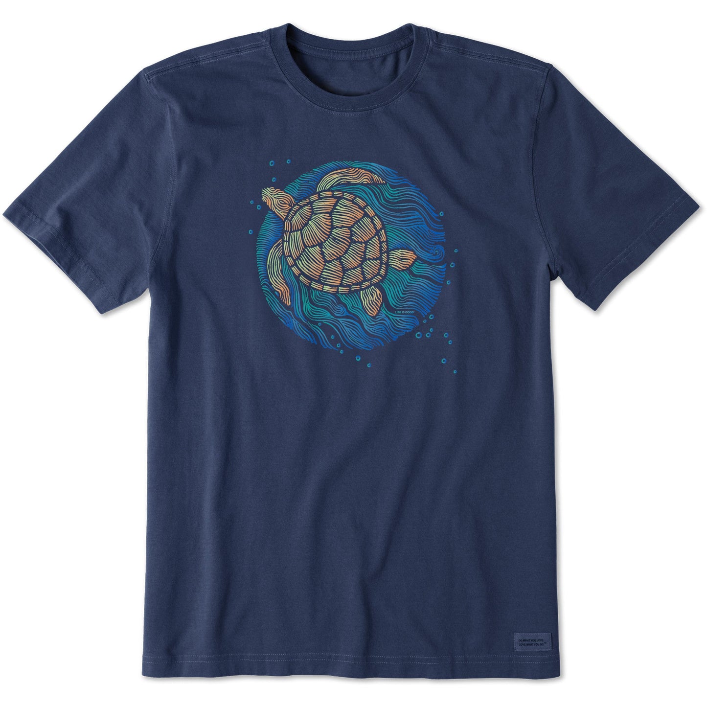 Men's Sea Turtle Swim Short Sleeve Crusher Tee
