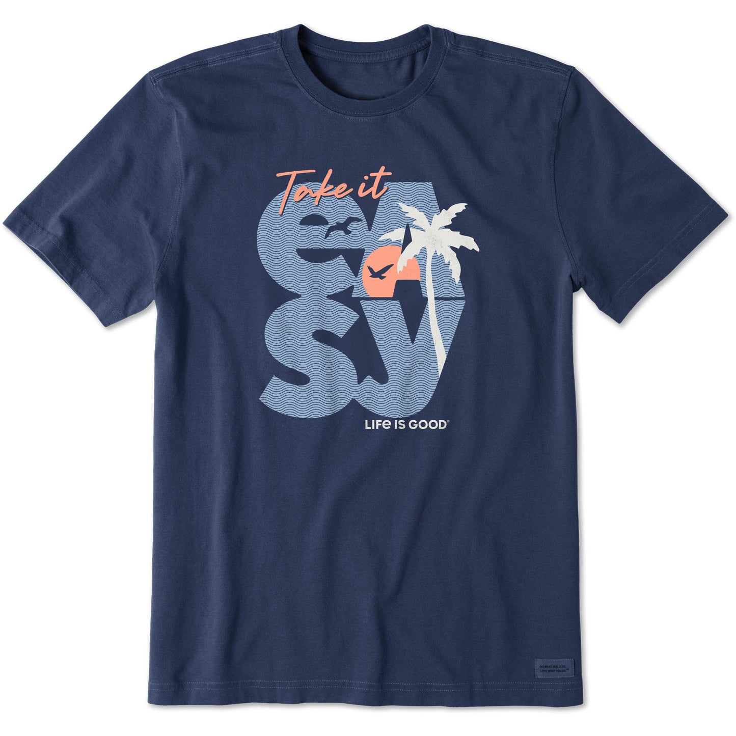 Men's Take it Easy Sunset Short Sleeve Crusher Tee