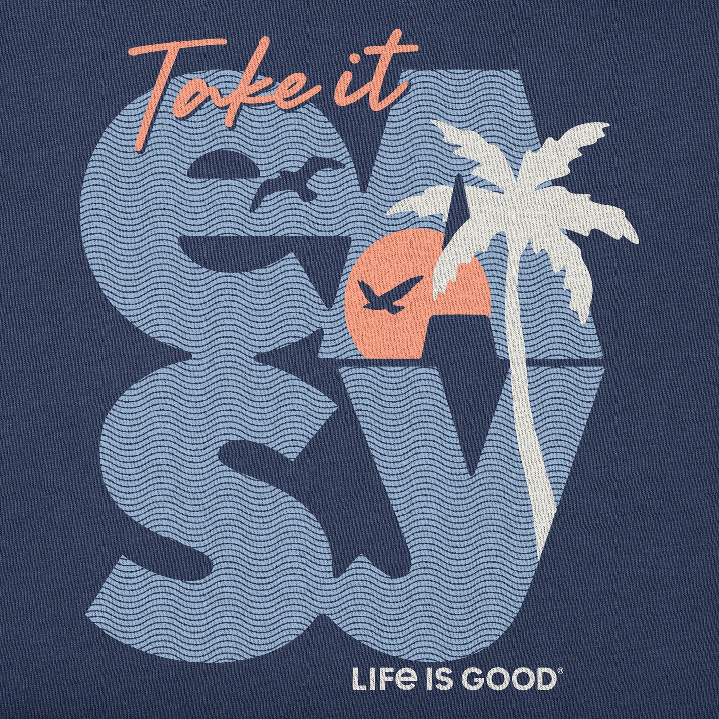 Men's Take it Easy Sunset Short Sleeve Crusher Tee