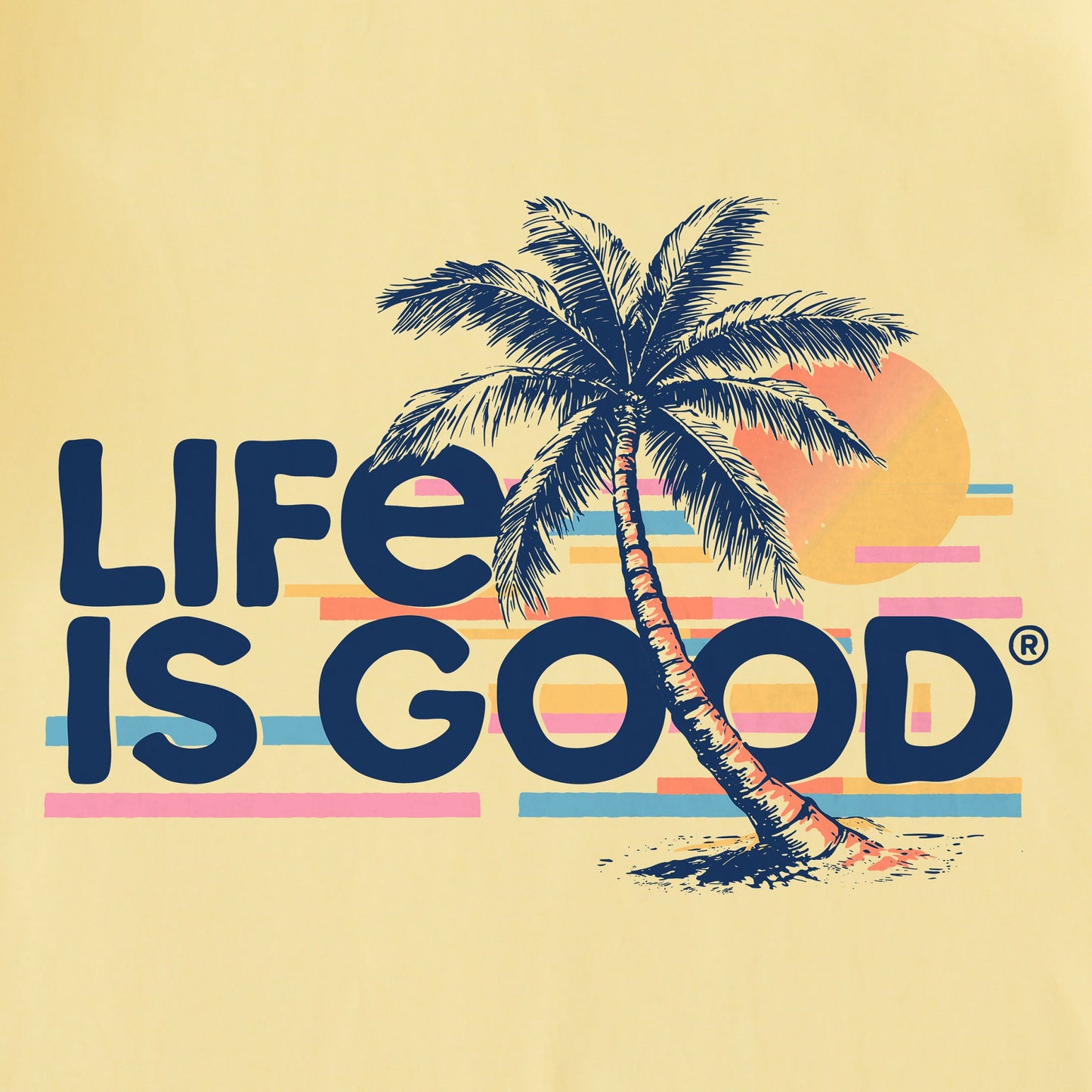 Men's Retro Palm Beach Short Sleeve Crusher Tee