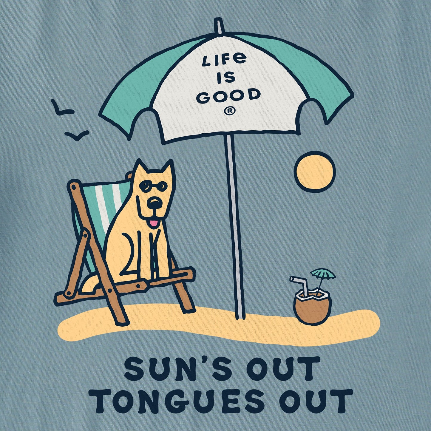 Men's Sun's Out Tongues Out Short Sleeve Crusher Tee