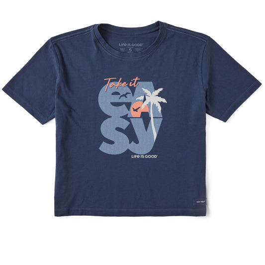 Women's Take it Easy Sunset Short Sleeve Crusher Boxy Tee