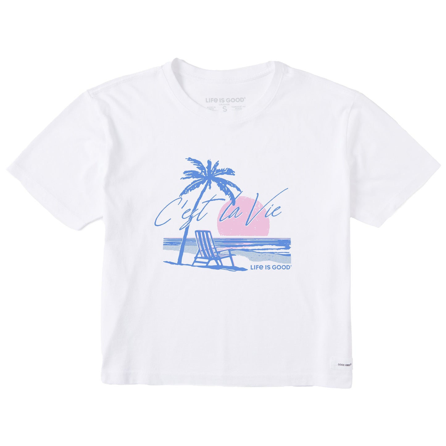 Women's C'est La Vie Short Sleeve Crusher Boxy Tee