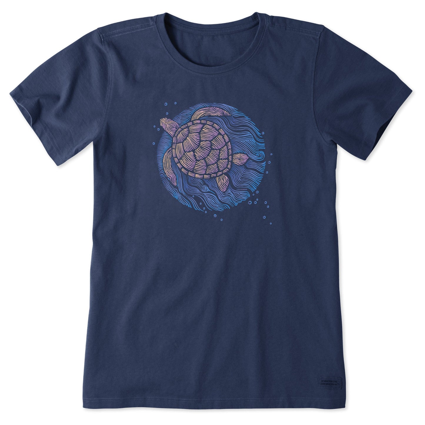 Women's Sea Turtle Swim Short Sleeve Crusher Tee