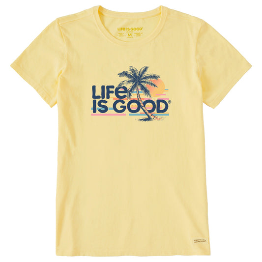 Women's Retro Palm Beach Short Sleeve Crusher Tee