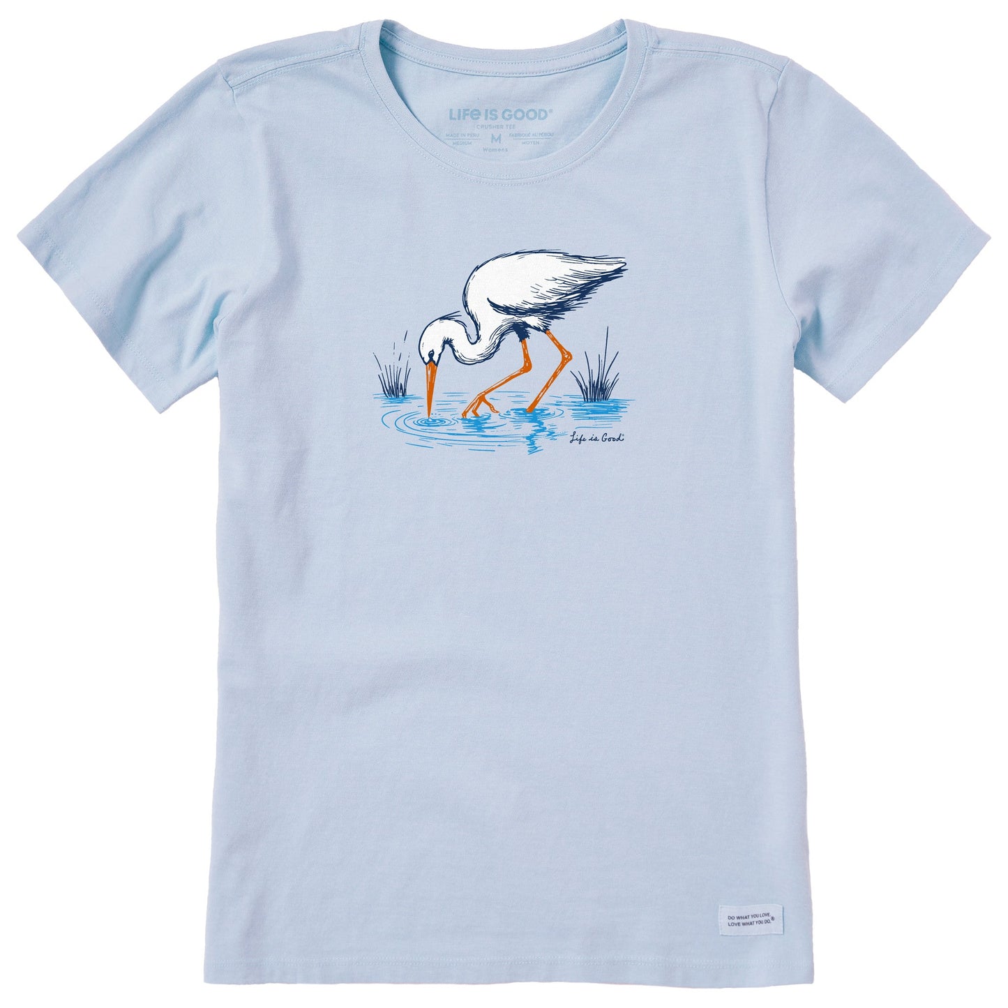 Women's Egret in the Water Short Sleeve Crusher Tee