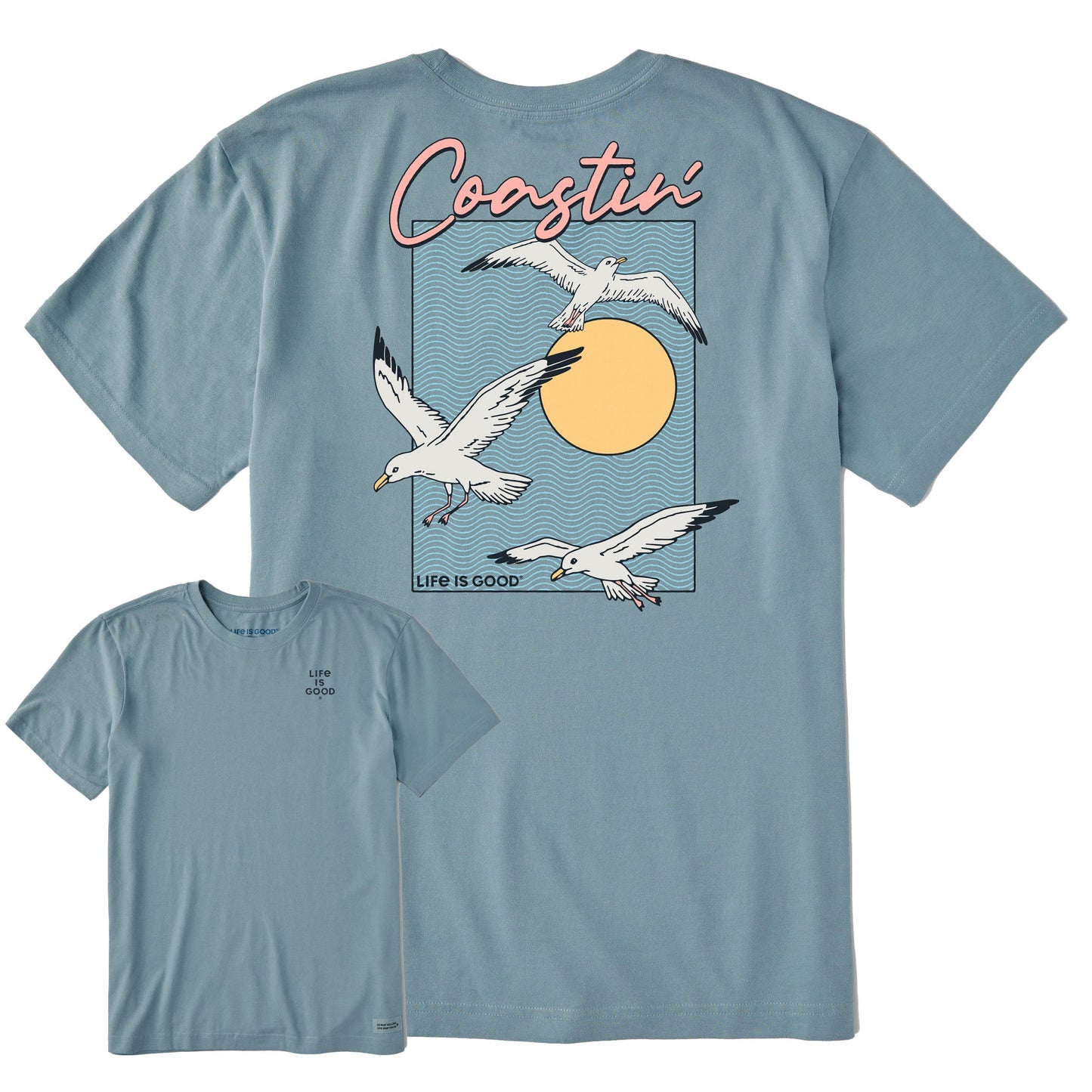 Men's Coastin Seagulls Short Sleeve Crusher Tee