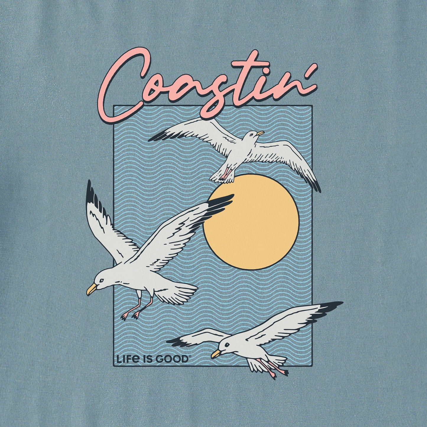 Men's Coastin Seagulls Short Sleeve Crusher Tee