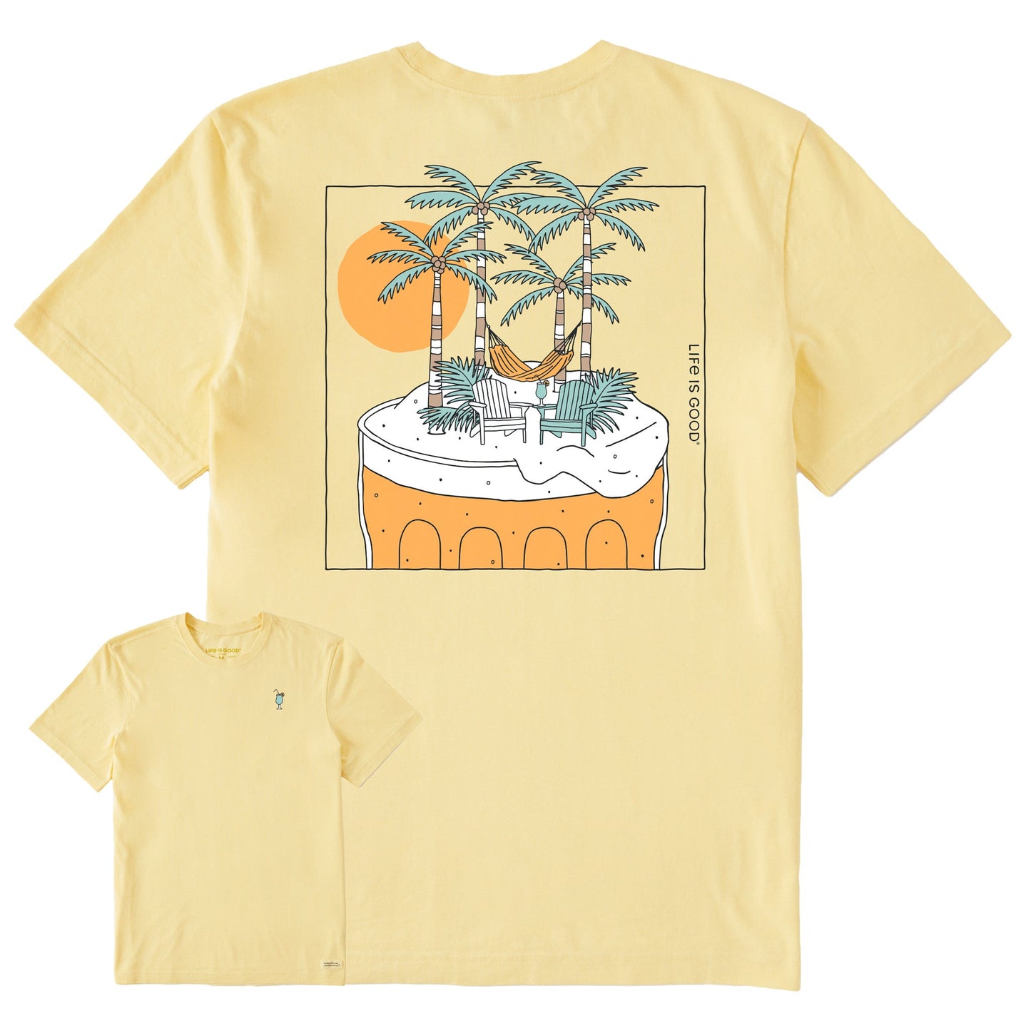 Men's Cocktail Beach Short Sleeve Crusher Tee
