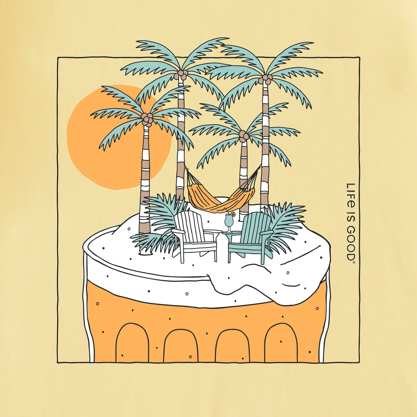 Men's Cocktail Beach Short Sleeve Crusher Tee