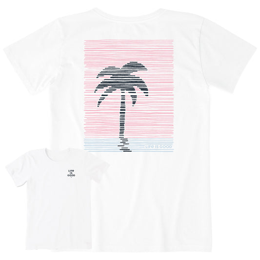 Women's Striped Palm Short Sleeve Tee