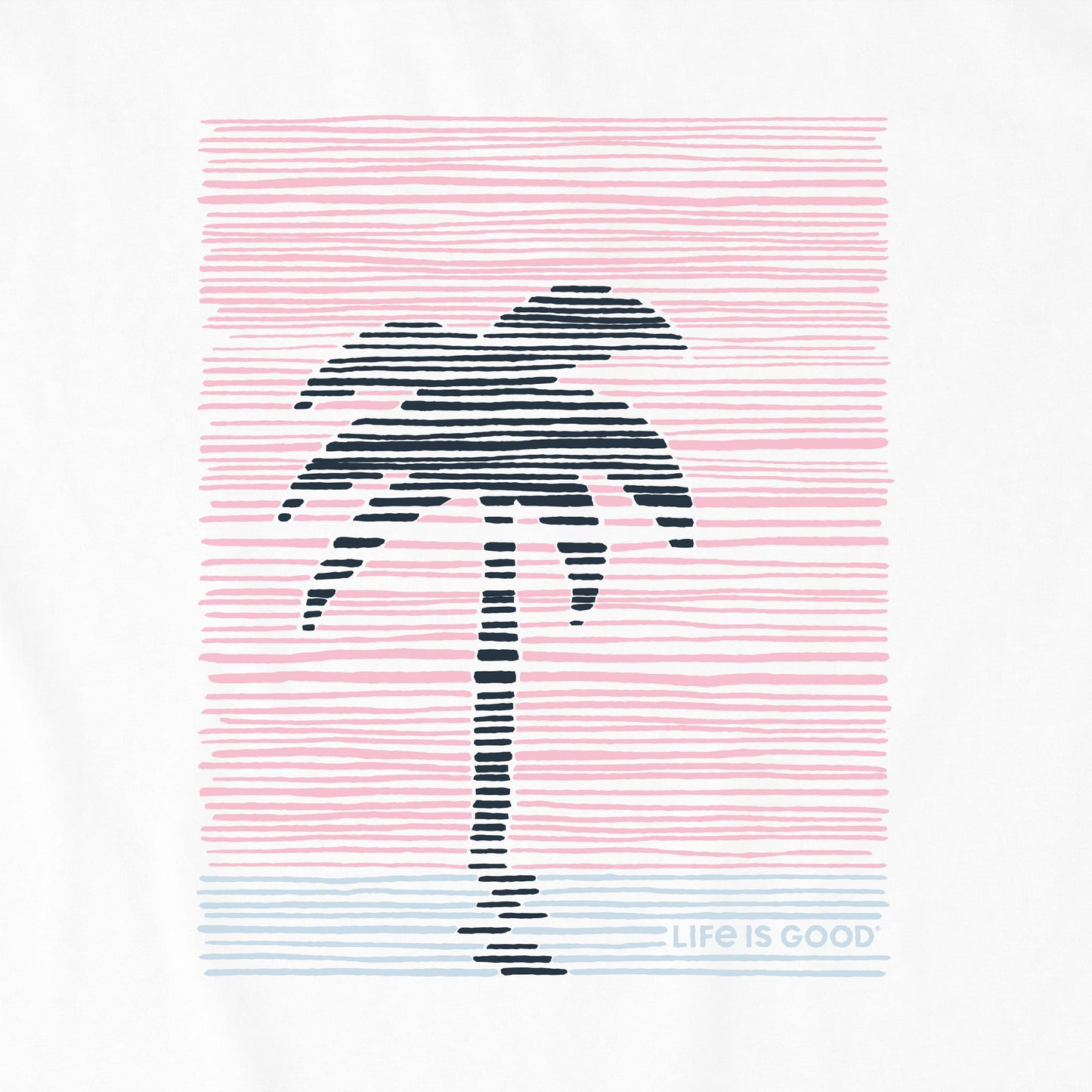 Women's Striped Palm Short Sleeve Tee