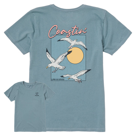 Women's Coastin Seagulls Short Sleeve Crusher Tee