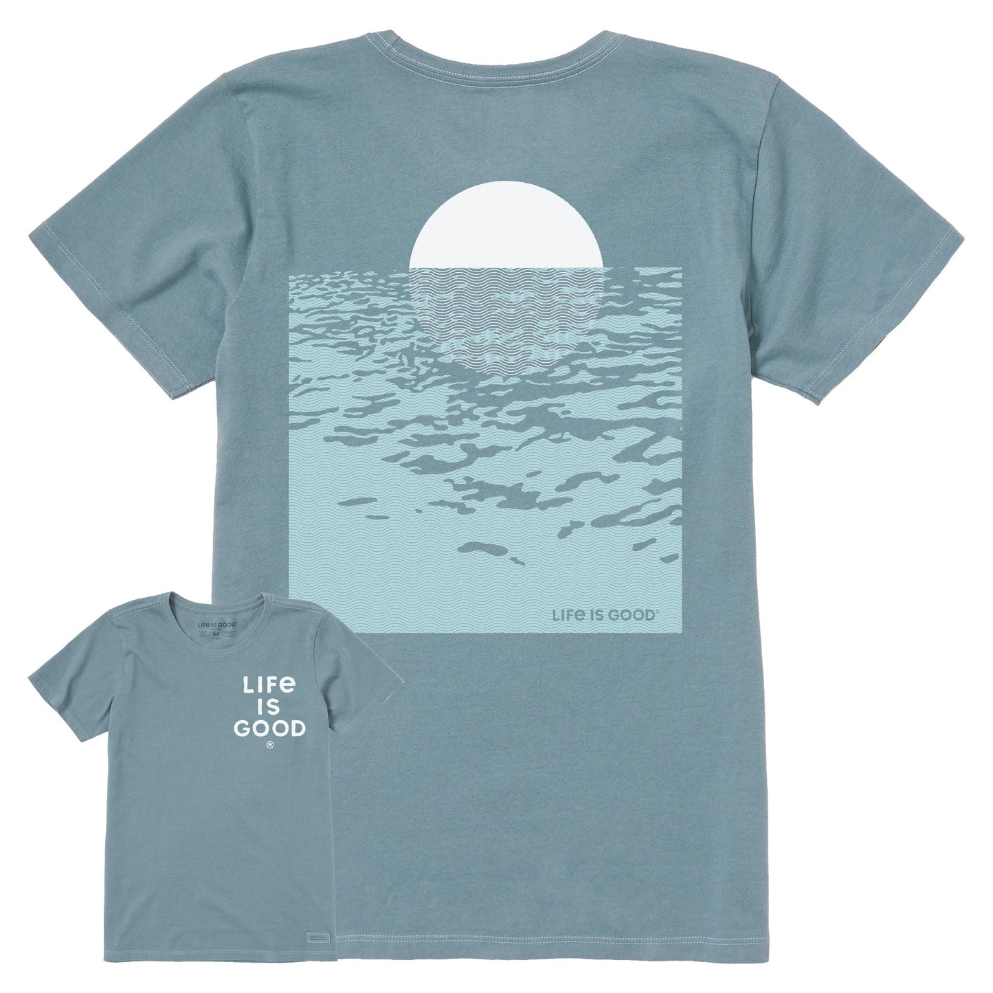 Women's Sunrise Over Waves Short Sleeve Crusher Tee