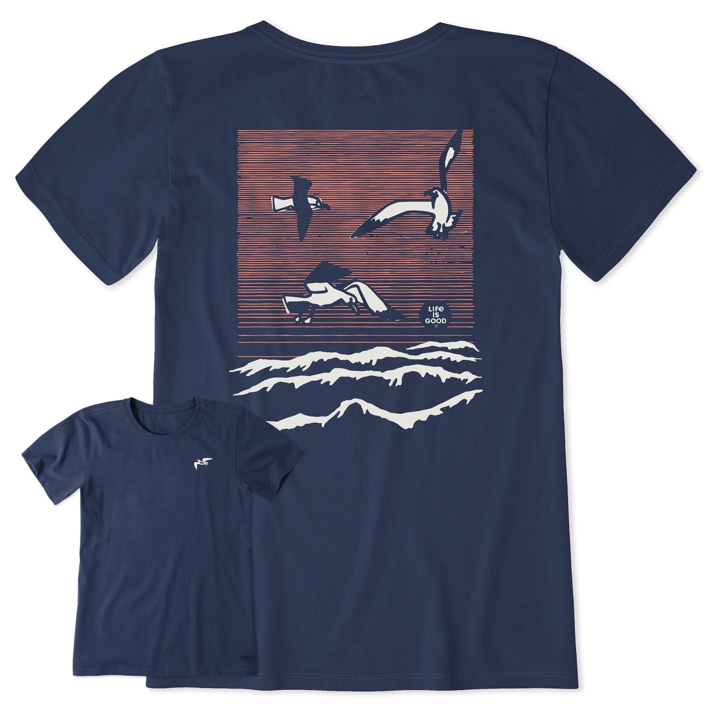 Women's Seagulls Over the Water Short Sleeve Tee