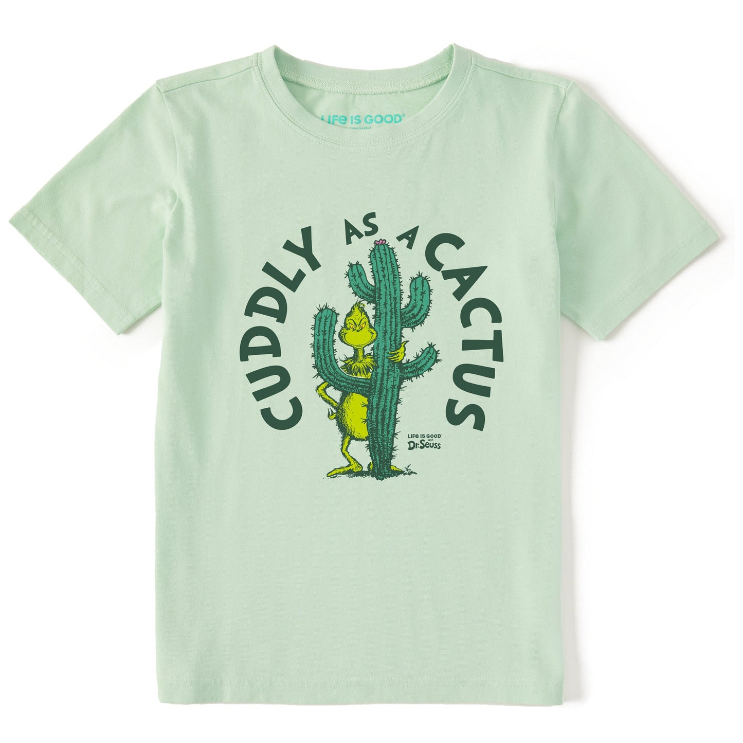 Kids Cuddly as a Cactus Grinch Short Sleeve Crusher Tee