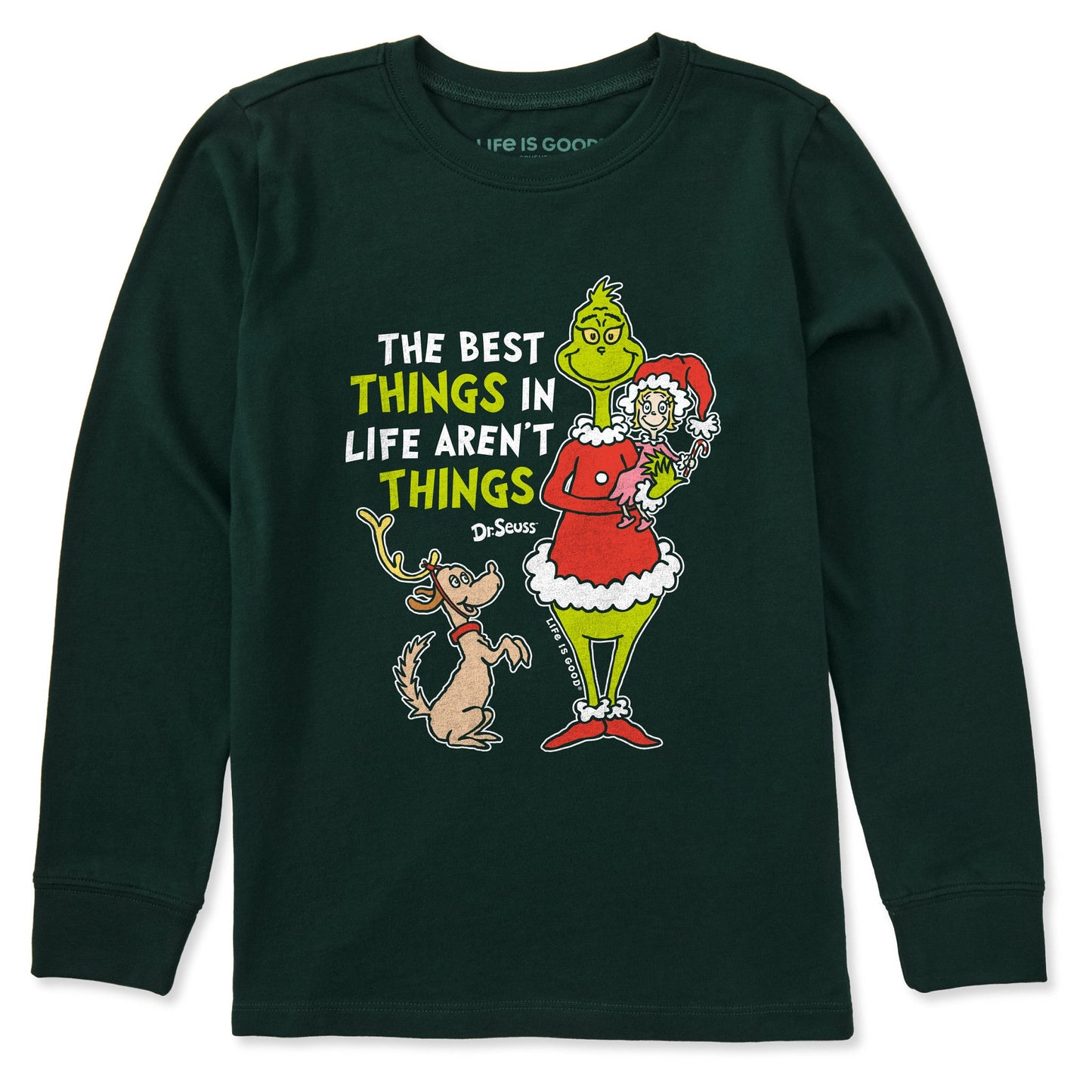 Kids The Best Things Grinch Long Sleeve Crusher Tee