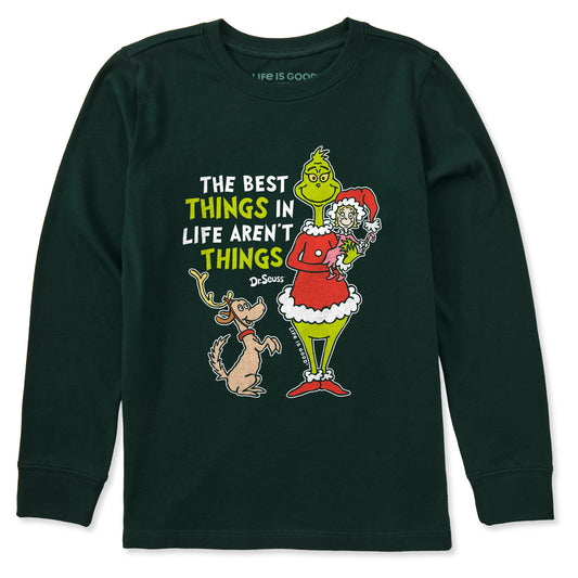 Kids The Best Things Grinch Long Sleeve Crusher Tee