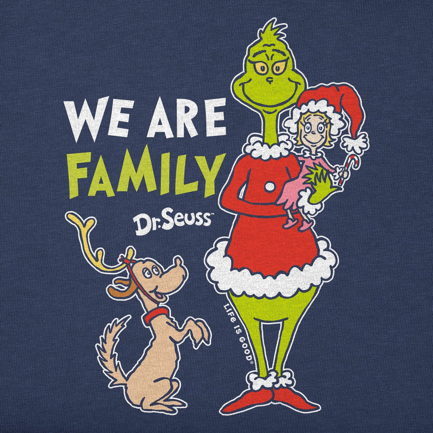 Kids We Are Family Grinch Long Sleeve Crusher Tee