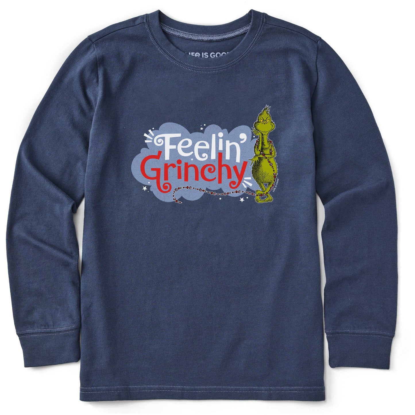Kids Feelin' Grinchy Long Sleeve Crusher Tee