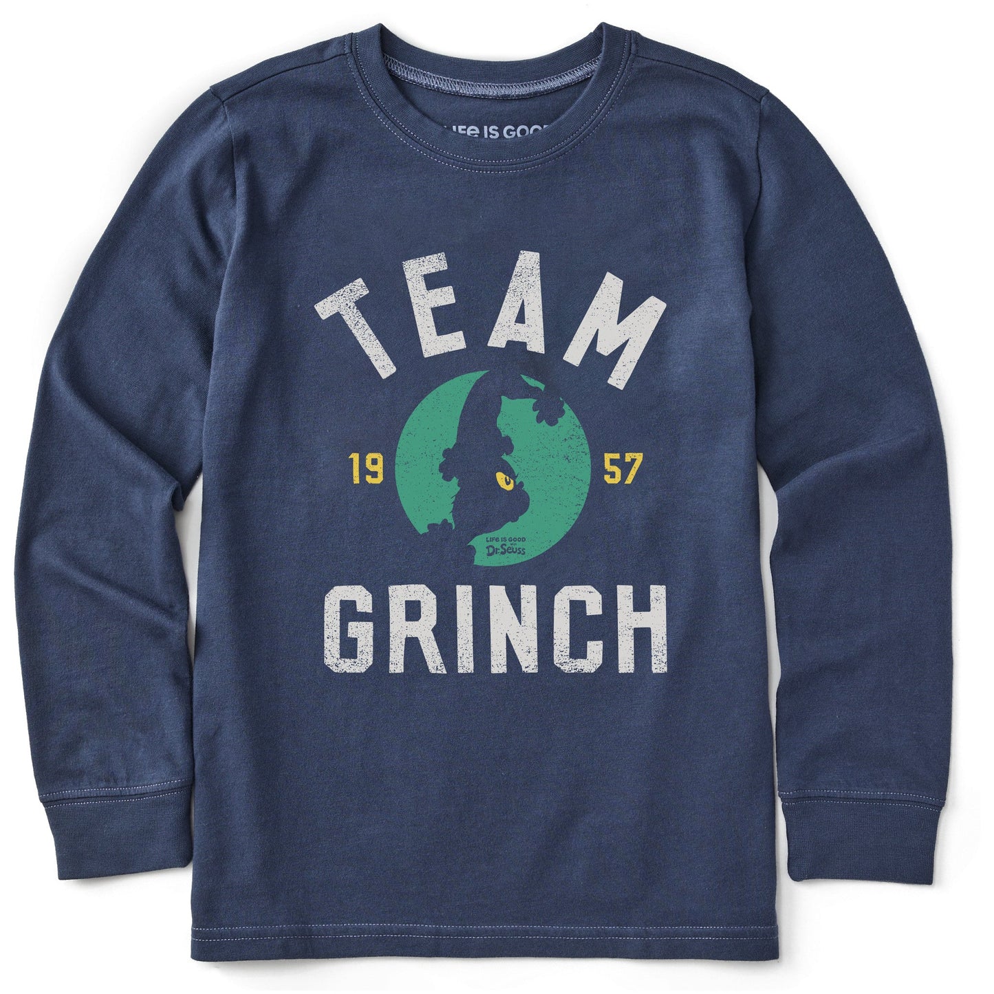 Kids Team Grinch Long Sleeve Crusher Tee