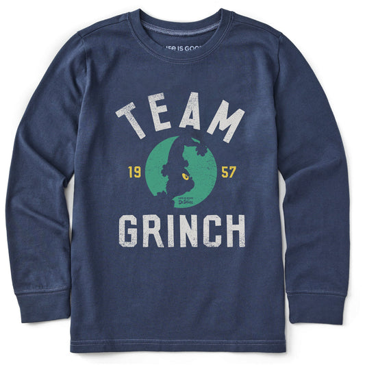 Kids Team Grinch Long Sleeve Crusher Tee