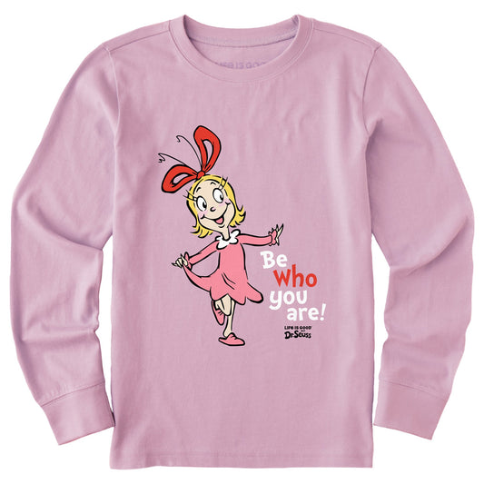 Kids Be Who You Are Cindy Lou Long Sleeve Crusher Tee