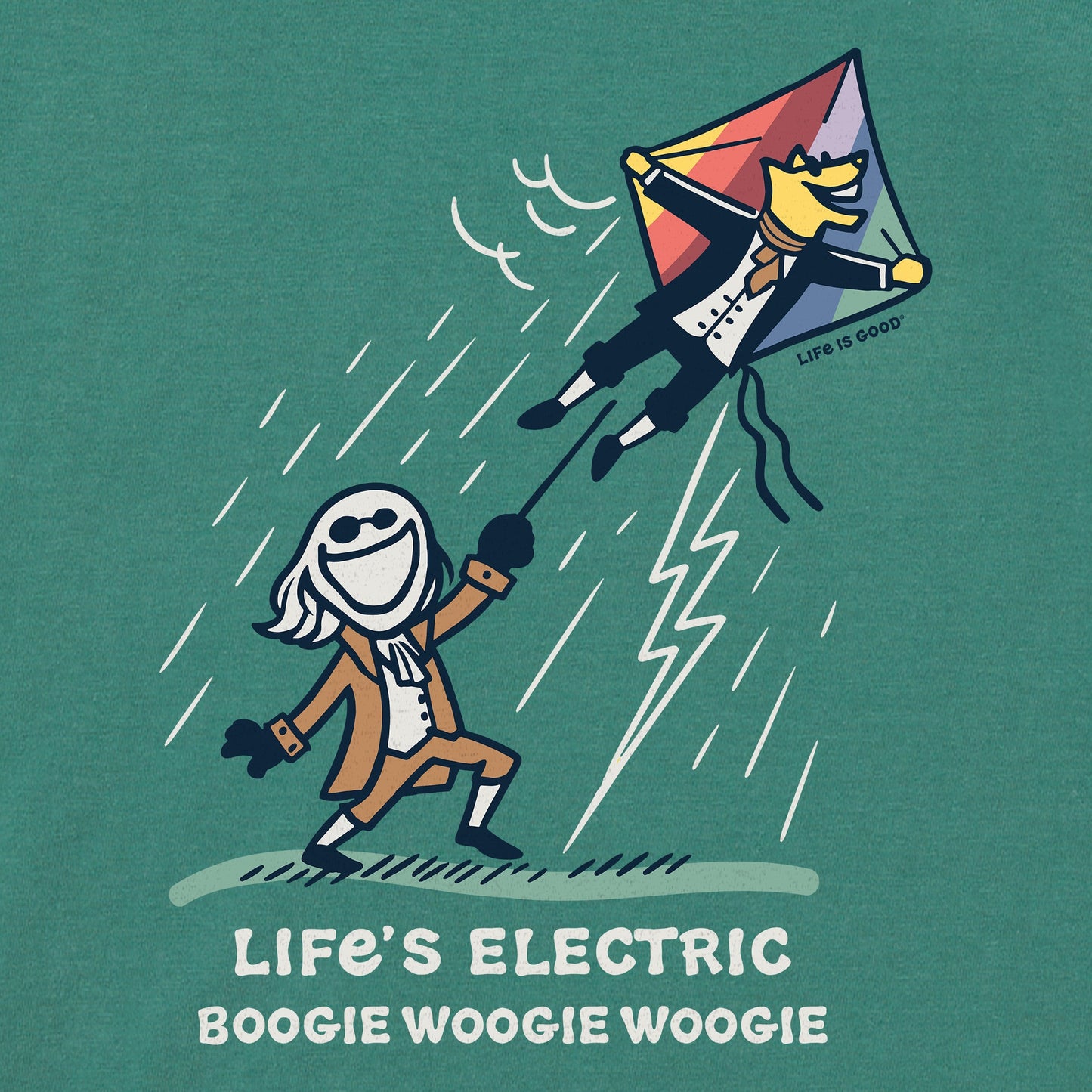 Men's Life is Electric Short Sleeve Crusher Tee